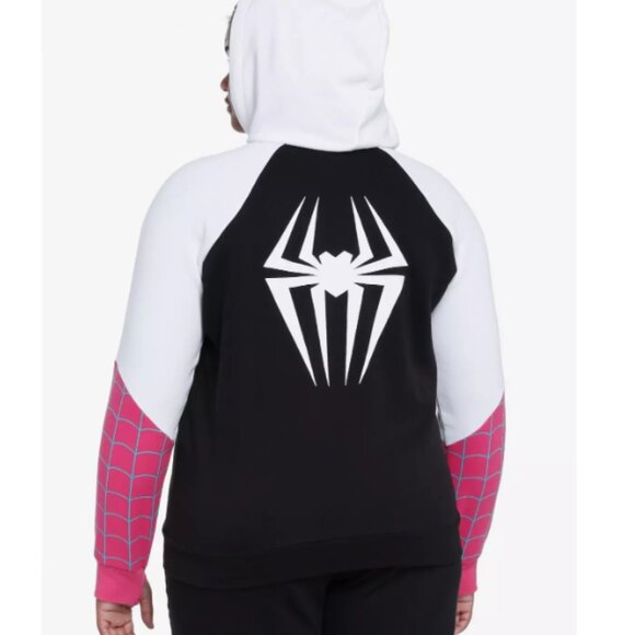 Her Universe Marvel Spiderman: Ghost-Spider Crop Hoodie 3X - Picture 2 of 10